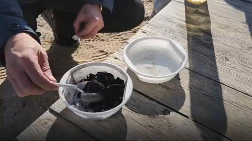 Максим Грамотный применил новый метод уборки мазута