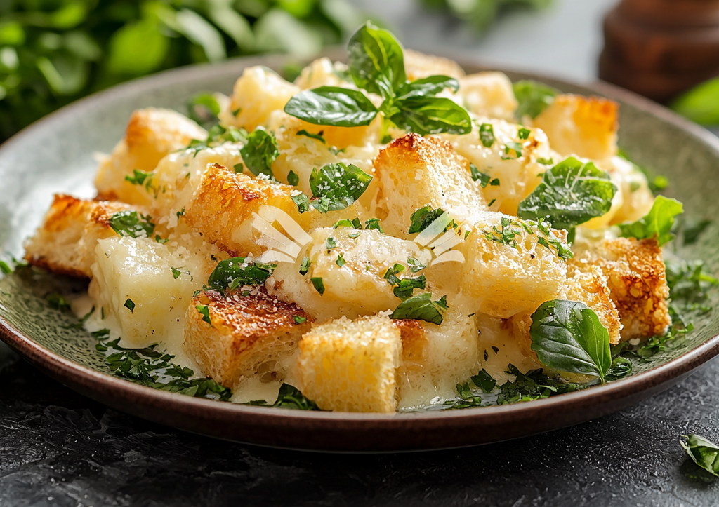 Хрустящие гренки с сыром 