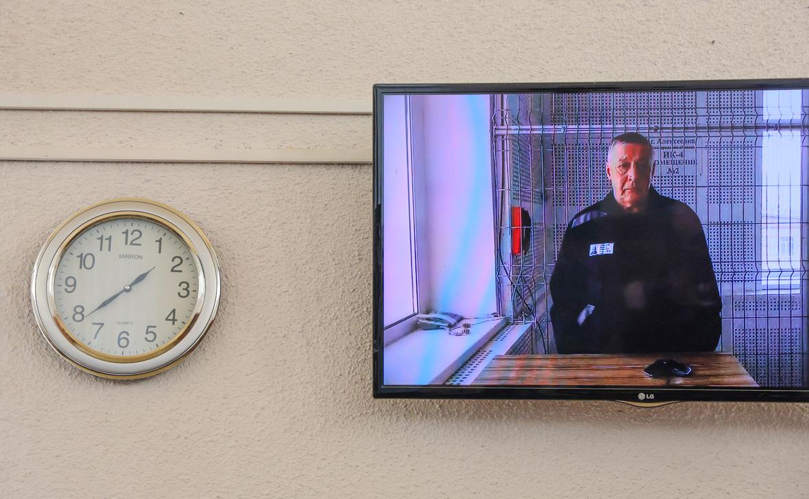 Михаил Ефремов во время рассмотрения прошения о его условно-досрочном освобождении (Алексей Белкин / NEWS.ru / ТАСС)