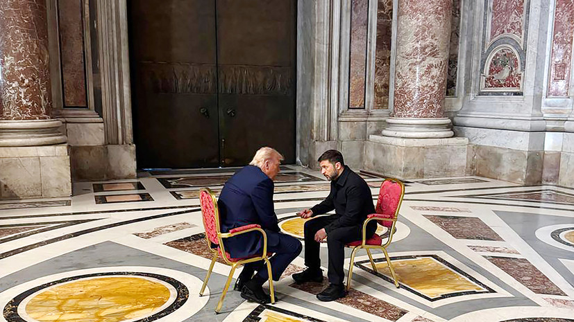 Economist: Зеленский в Ватикане просил Трампа не выходить из процесса по Украине