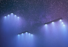 UfosThreeUnidentifiedFlyingObject3dIllustration