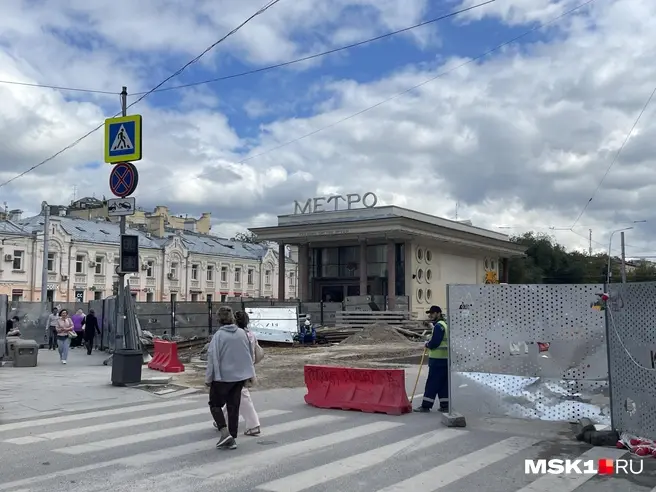 Строительство трамвайной линии на проспекте Академика Сахарова должны закончить 1 сентября | Источник: Екатерина Фадеева / MSK1.RU