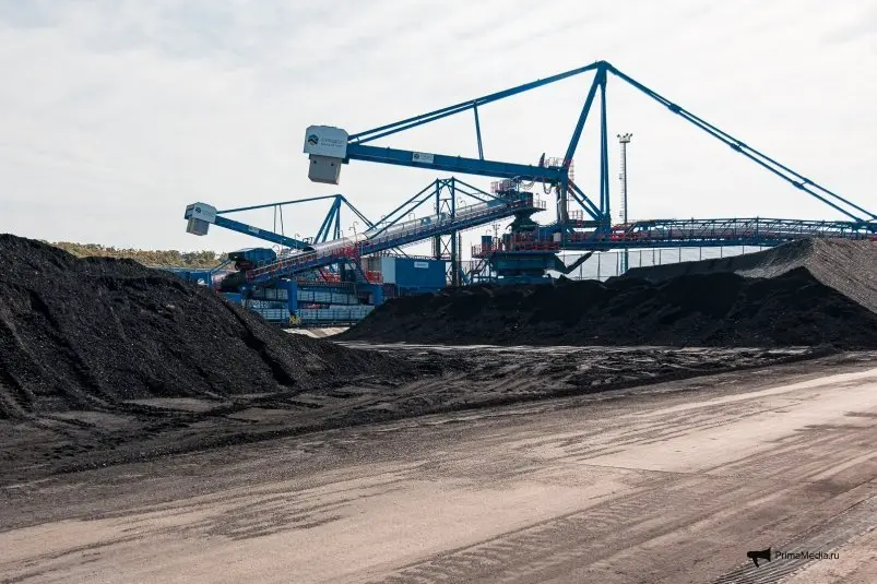 Перевалка угля в порту Суходол (октябрь 2024 года) Илья Аверьянов, ИА PrimaMedia
