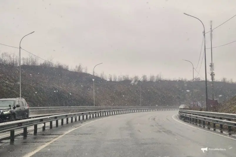 Снег во Владивостоке ИА PrimaMedia