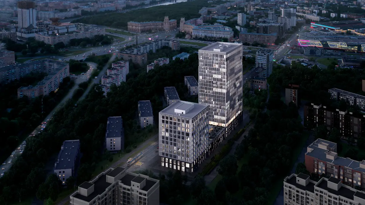 Овчинский: Фасадные работы завершились в бизнес-центре у «Ленинского проспекта»