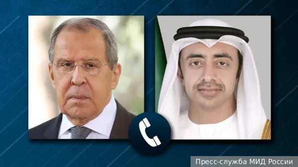 Лавров провел телефонный разговор с главой МИД ОАЭ Бен Заидом