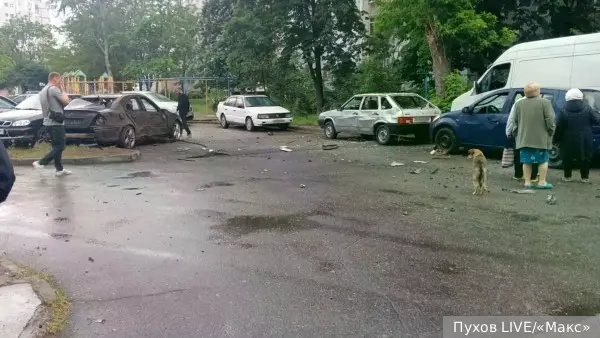 БПЛА сдетонировал на парковке во дворе жилого дома в Энергодаре