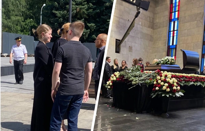 На церемонию прощания приехала бывшая жена Старовойта с дочерьми, а вот его молодой любовницы в ЦКБ не увидели | Источник: Иветта Авраамова / MSK1.RU, Эльдар Кочесоков / StarHit.ru