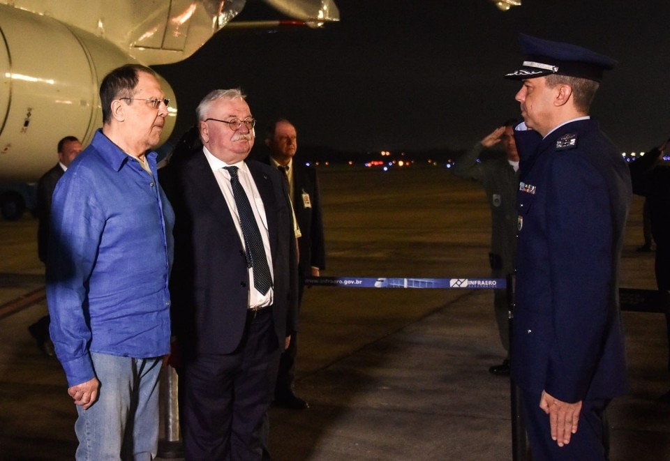 Глава МИД РФ Сергей Лавров уже прибыл в Бразилию. Фото: МИД Бразилии