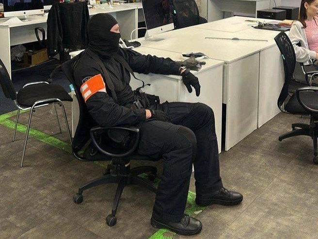 В здании на 3-й улице Ямского поля сегодня работают правоохранители | Источник: «Раньше всех. Ну, почти.» / Telegram