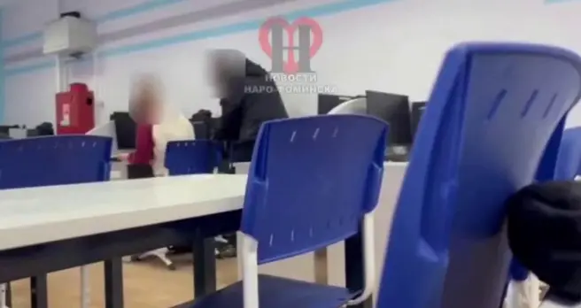 На избиение смотрели другие студенты, но они не остановили парня | Источник: «Новости Наро-Фоминска» / T.me