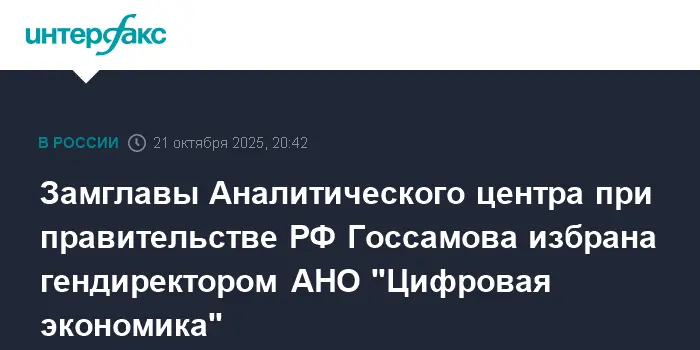 Чулпан Госсамова возглавила АНО "Цифровая экономика", открывая новый этап-0