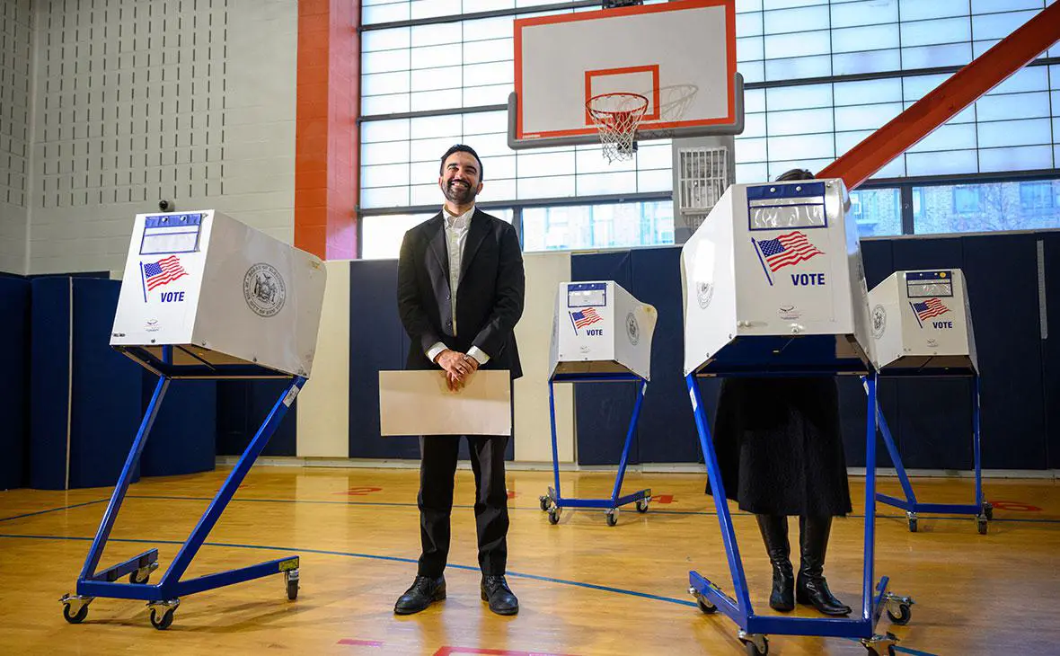 Зохран Мамдани во выборов нового мэра в Нью-Йорке, США, 4 ноября 2025 года (Alexi J. Rosenfeld / Getty Images)