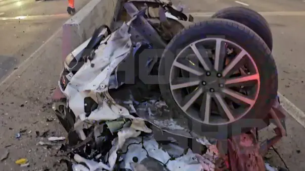 Пьяная автомобилистка влетела в отбойник на МКАД во время погони