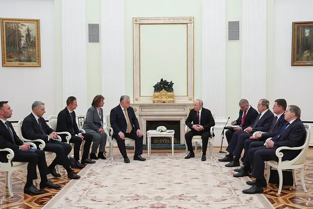 Президент РФ Владимир Путин и премьер-министр Венгрии Виктор Орбан во время российско-венгерских переговоров в Москве