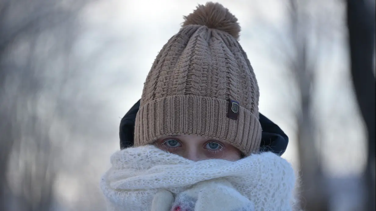 Московская студентка Христина Попова встречает сильные морозы во всеоружии