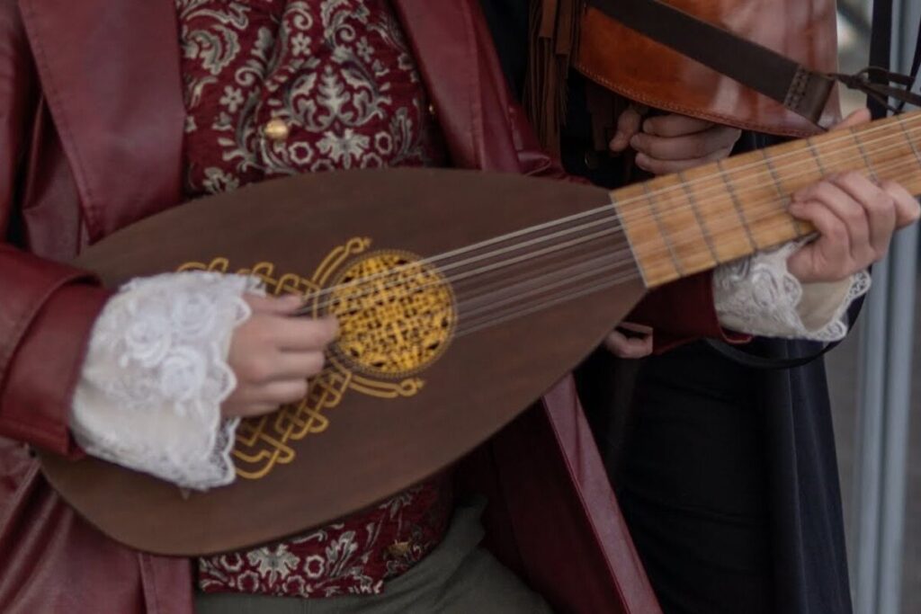 Кадр барда с лютней