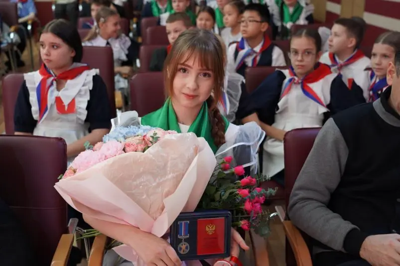 Школьница из Уссурийска получила медаль &quotЗа проявленное мужество&quot пресс-служба администрации Уссурийского городского округа