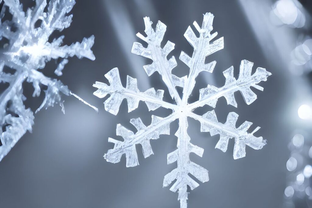 Макро снежинки