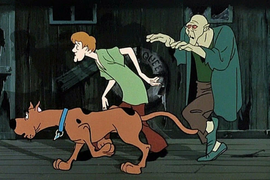 Призрак идёт за Шегги и Скуби