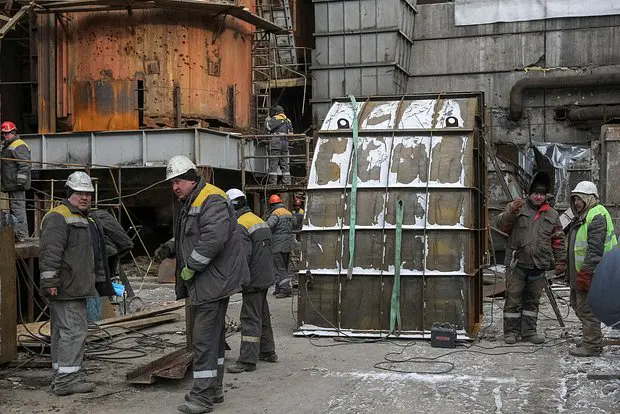 Теплоэлектростанция, поврежденная в результате удара ВС РФ