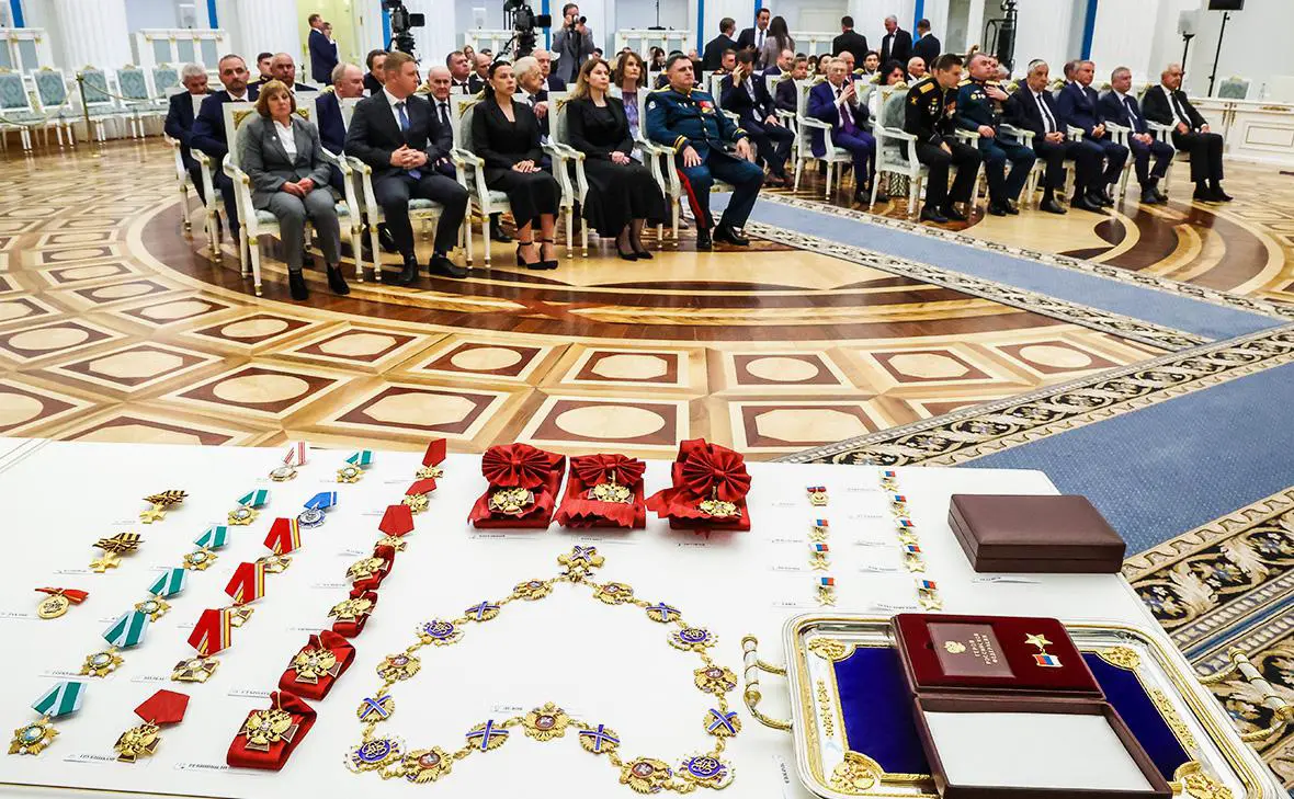 Церемония вручения государственных наград в Кремле, Москва (Вячеслав Прокофьев / РИА Новости)