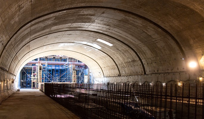 Свод станции метро "Физтех" готов