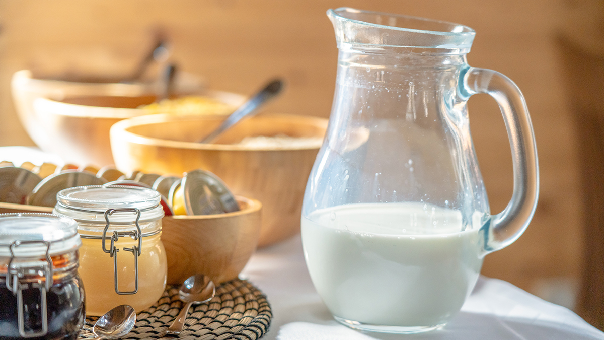 Продукты с трансглютаминазой: как проверить качество молока в домашних условиях MilkInAJarForMorningBreakfast