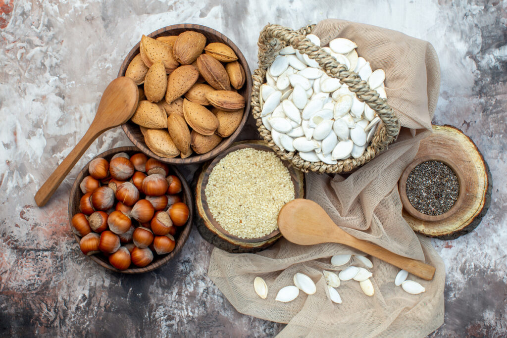 разнообразие орехов и полезных семян