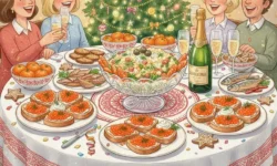 Любимые праздничные блюда россиян — салат «Оливье» и бутерброды с икрой lyubimye prazdnichnye blyuda rossiyan salat olive i buterbrody s ikroj-fabrec-ru-0