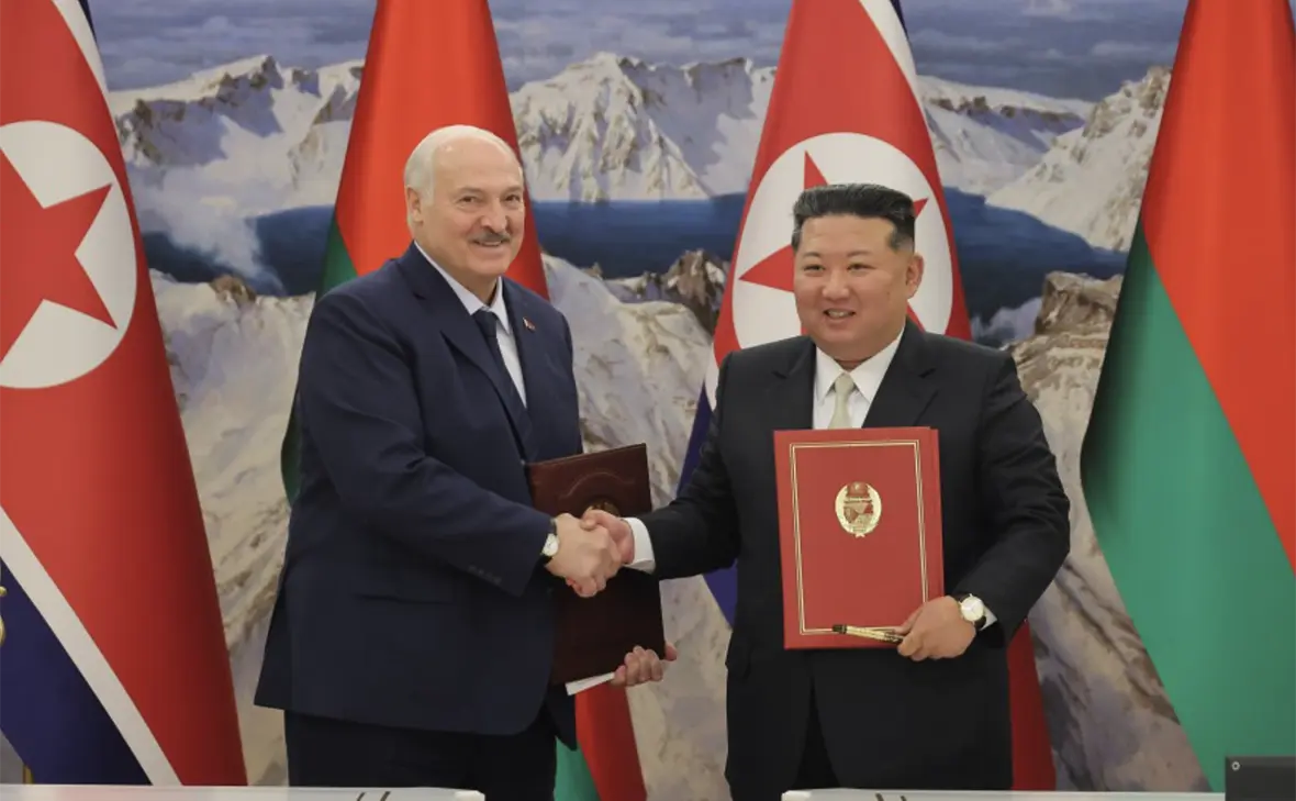 Александр Лукашенко и Ким Чен Ын (Государственное информационное агентство КНДР)