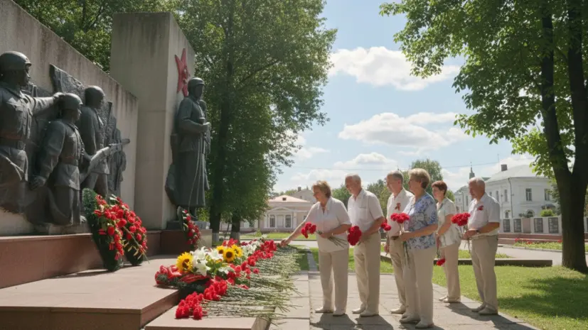 В Киеве и Харькове жители возлагают цветы к мемориалам советским воинам