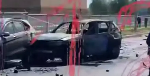Видео с подрывом BMW X3 около жилого дома в Балашихе появилось в Сети