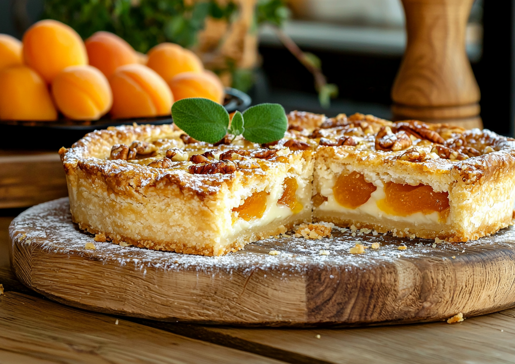 Нежный пирог с курагой и орехами: такой пекут в Дагестане. Вкусно и точка!