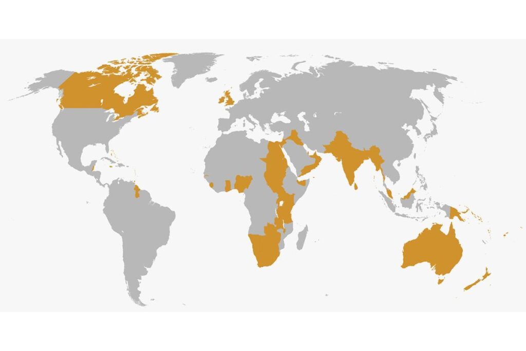 Карта территорий Великобритании