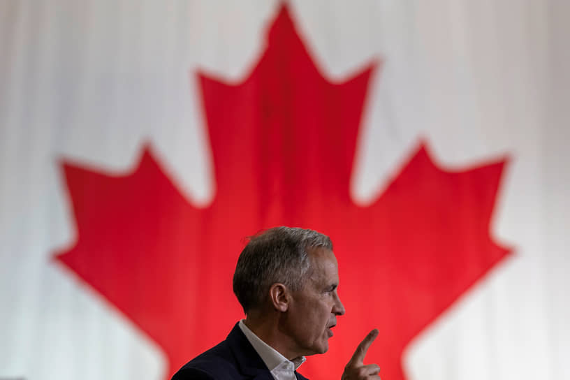 Премьер Марк Карин на предвыборном митинге либералов в Лондоне (провинция Онтарио) (26 апреля 2025 года)