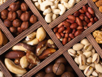 Mix,Of,Nuts,In,Box,.,Healthy,Vegetarian,Food,Background