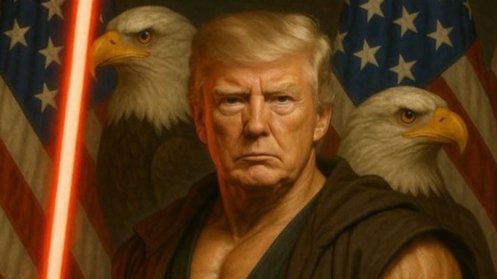 Белый дом показал фото Трампа в образе джедая из «Звездных войн»