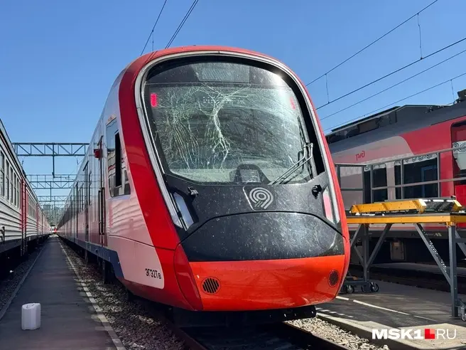 Удар по электричке смягчил экскаватор? В Зеленограде побило новенькие «Иволги»: фото | Источник: Алина Мельникова / MSK1.RU