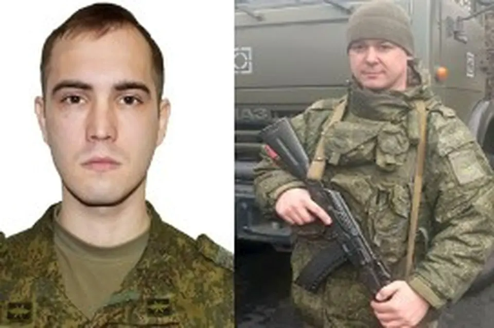 Младший сержант Виктор Баландинский и гвардии старший сержант Павел Логунов