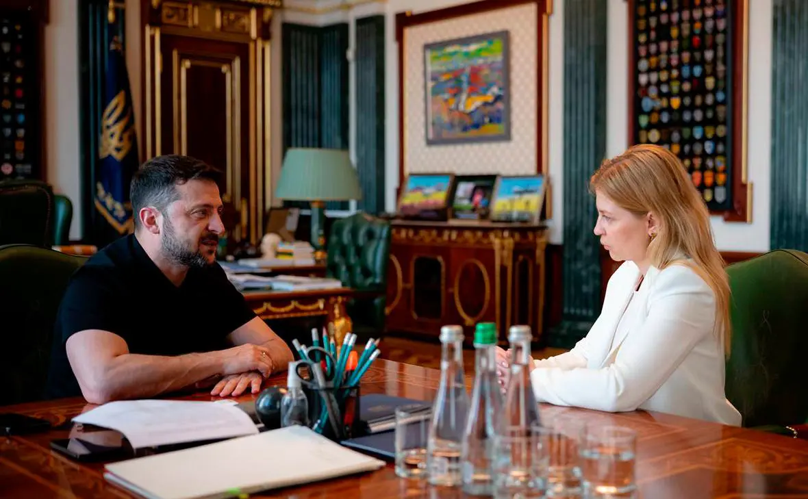 Владимир Зеленский и Ольга Стефанишина (Верховная Рада Украины)