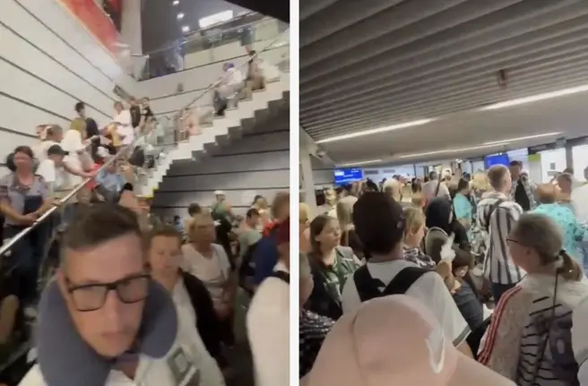 Тысячи москвичей застряли в аэропорту Сочи из-за атаки БПЛА и массовых задержек рейсов | Источник: Читатель MSK1.RU