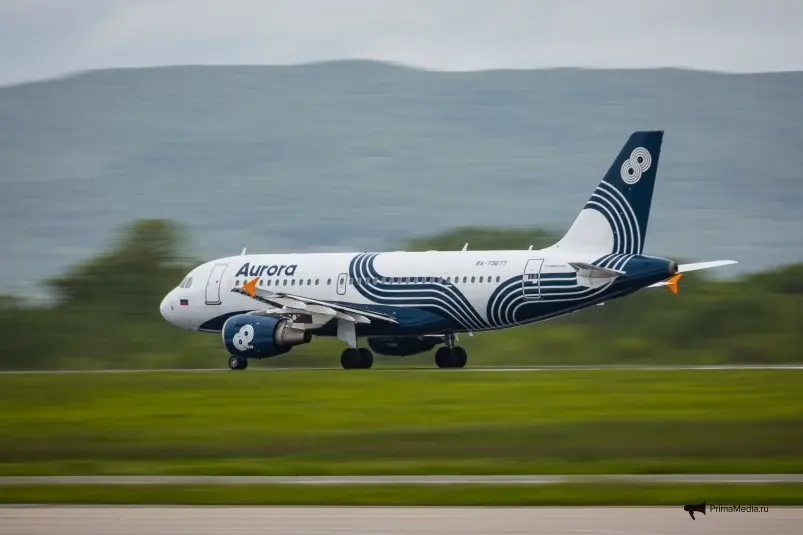 Самолет авиакомпании "Аврора" в аэропорту Владивостока Илья Аверьянов, ИА PrimaMedia