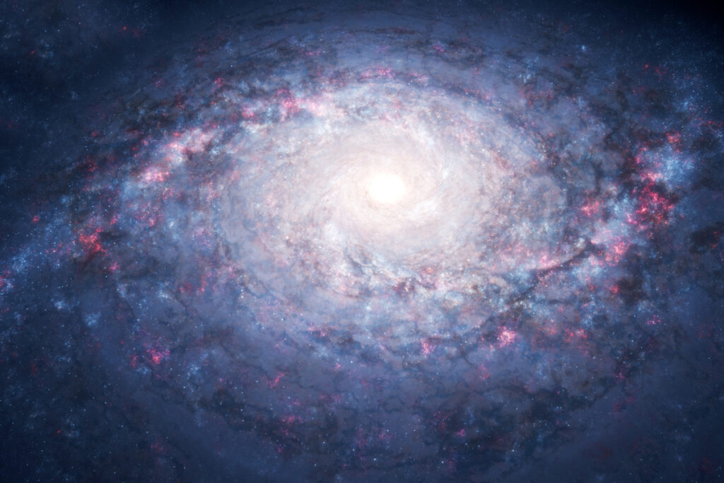 Ночное небо с космической туманностью