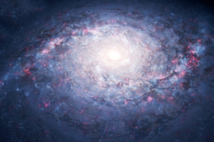 Ночное небо с космической туманностью