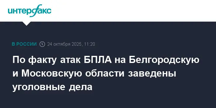 СК РФ расследует атаки БПЛА на Белгородскую и Московскую области как теракты-0