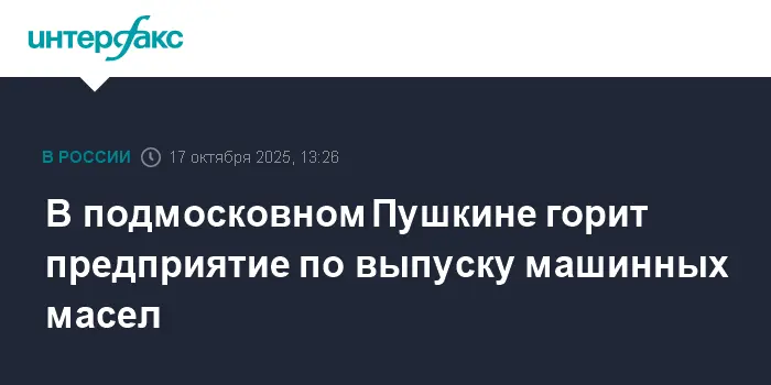 В Пушкино создан оперативный штаб для тушения маслозавода-0