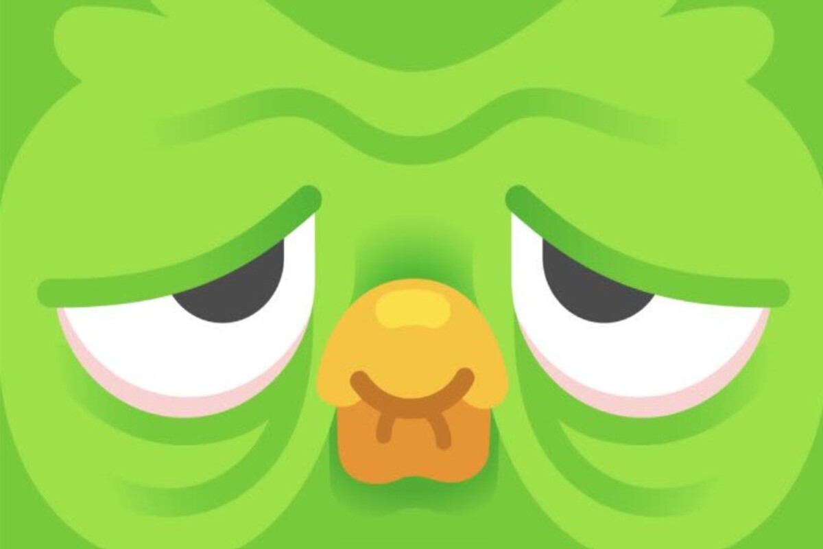 Уставшая иконка Duolingo