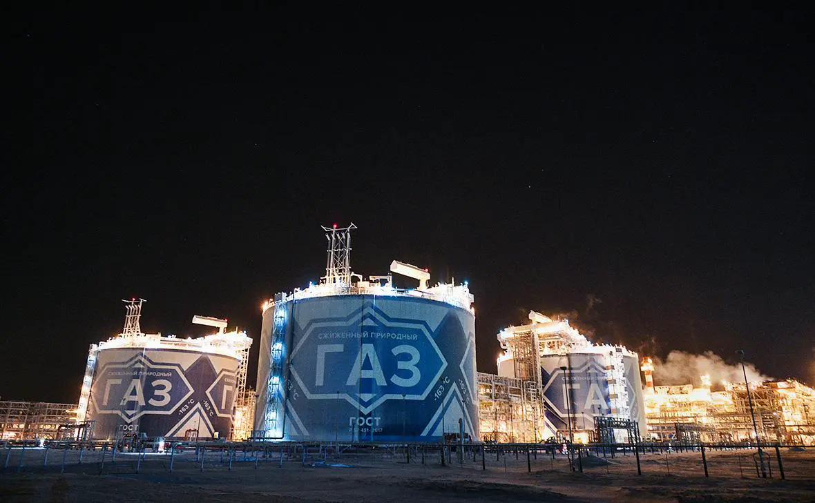 Завод по производству сжиженного природного газа Ямал СПГ в морском порту Сабетта на западном берегу Обской губы Карского моря (Максим Блинов / РИА Новости)