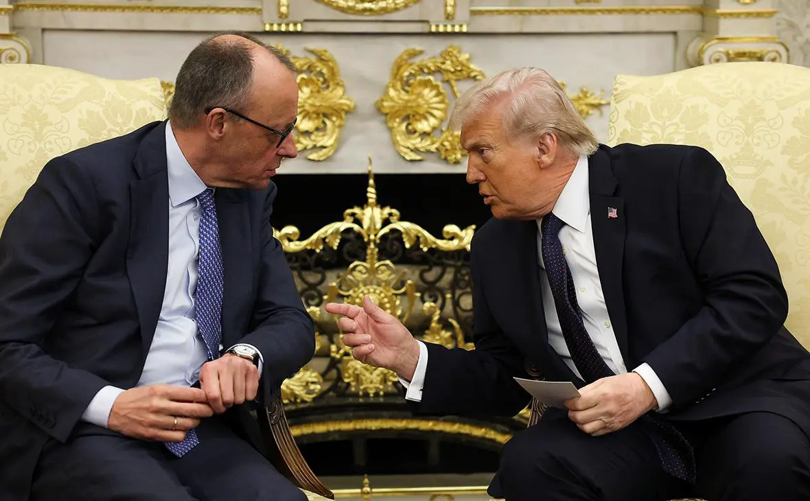 Фридрих Мерц и Дональд Трамп (Win McNamee / Getty Images)